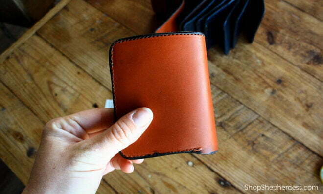 American Made Leather Wallet by the Shepherdess at Harmony Farms