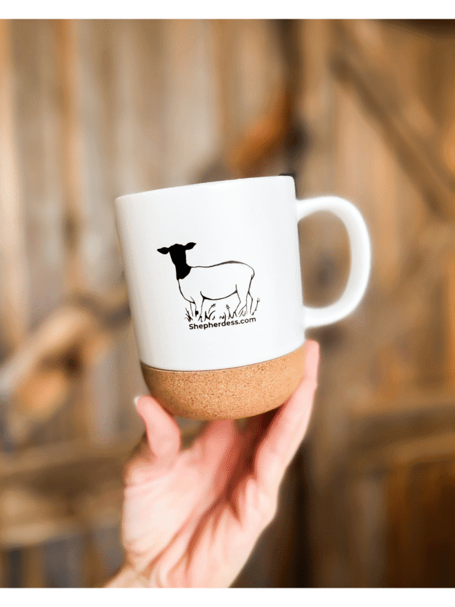 Shepherdess Dorpers Ceramic Mug (w/Lid)